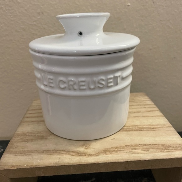 Le Creuset Dining Le Creuset Butter Crock White Stoneware 6 Ounces